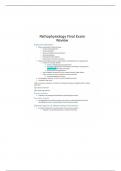 Pathophysiology final exam review/ summary notes 