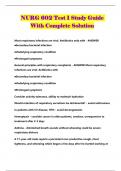 NURG 602 Test 1 Study Guide With Complete Solution