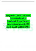 Benjamin Cavill I-human Case study with Feedback from Expert guaranteed pass 2023 April LAST WEEK CASE