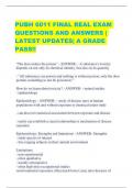 PUBH 6011 FINAL REAL EXAM  QUESTIONS AND ANSWERS |  LATEST UPDATES| A GRADE  PASS!!