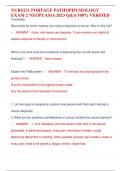UPDATED NURS231 PORTAGE PATHOPHYSIOLOGY  EXAM 2 NEOPLASIA 2024&sol;2025 Q&A 100&percnt; VERFIED