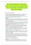 RN FUNDAMENTALS ONLINE  PRACTICE EXAM 60 QUESTIONS  100% VERIFIED ANSWERS AND  EXPLANATIONS.