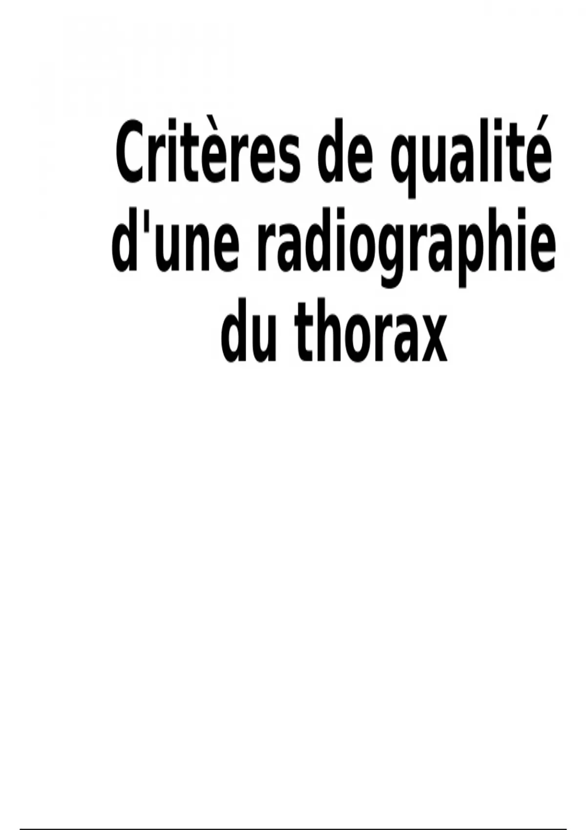 Radiology Chest XRay Quality Criteria 2023 notes Stuvia US