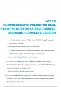 ATI PN  COMPREHENSIVE PREDICTOR REAL  EXAM 180 QUESTIONS AND CORRECT ANSWERS | COMPLETE VERSION