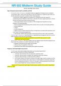 NR 602 Midterm Exam Study Guide (Latest, 2023-2024) Chamberlain College of Nursing (Verified)