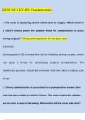 HESI NCLEX-RN Fundamentals &lpar;2024&sol;2025&rpar; Newest Questions and Answers &lpar;Verified Answers&rpar;
