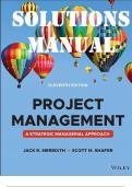 SOLUTIONS MANUAL for Project Management&colon; A Managerial Approach&comma; 11th Edition Meredith&semi; Shafer&semi; Mantel &vert; Complete 13 Chapters