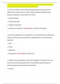 HESI PHARMACOLOGY PRACTICE QUESTIONS FOR FINAL EXAM GUARANTEED SUCCESS LATEST UPDATE 20232024 RATED A&plus;