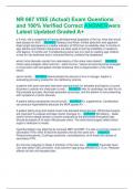 NR 667 VISE &lpar;Actual&rpar; Exam Questions and 100&percnt; Verified Correct Answers  Latest Updated Graded A&plus;