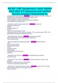 NR 667 VISE Assignment Latest Update 2023-2024 272 Questions and Verified Correct Answers Guaranteed A&plus;