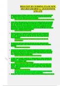 HESI EXIT RN NURSING EXAM NEW 2023-2024 GRADED A&plus; QUESSTIONS AND ANS