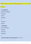 NR566 Final Exam &lpar;Advanced Pharmacology for Care of the Family&rpar; &lpar;2024&sol;2025&rpar; Newest Questions and Answers &lpar;Verified Answers&rpar;