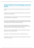 Oregon Board of Cosmetology Laws and Rules 85 Questions And Answers