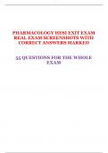 PHARMACOLOGY HESI EXIT EXAM REAL EXAM SCREENSHOTS WITH CORRECT ANSWERS MARKED