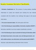 Security Awareness Derivative Classification &lpar;2023&sol;2024&rpar; Newest Questions and Answers &lpar;Verified Answers&rpar;