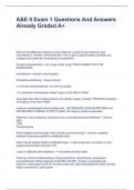 A&E II Exam 1 Questions And Answers Already Graded A&plus;