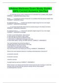 Lifetime Wellness Exam Study Guide &vert;100&percnt; Correct Answers &vert;Verified