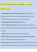 WGU D220 Information Technology in Nursing Practice Exam (2023/2024) Newest Questions and Answers (Verified Answers)