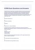 CCRN Exam Questions and Answers