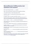 Barron-Elsevier CCRN practice test questions and answers