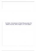 Test Bank - Introduction to Clinical Pharmacology&comma; 9th&comma; and 10th Edition by Visovsky &vert; All Chapters