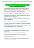 Lifetime Wellness-Exam Study Guide 2023&sol;2024 Latest Update