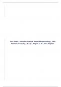 Test Bank - Introduction to Clinical Pharmacology&comma; 10th Edition &lpar;Visovsky&comma; 2022&rpar;&comma; Chapter 1-20 &vert; All Chapters