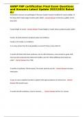 AANP FNP certification Final Exam Questions and Answers Latest Update 20232024 Rated A&plus;