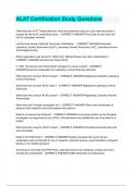 ALAT CERTIFICATION STUDY QUESTIONS &lpar;LATEST 2023 &ndash; 2024&rpar; VERIFIED 100&percnt; CORRECT ANSWERS