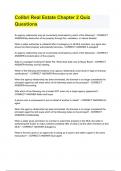 Colibri Real Estate Chapter 2 Quiz &lpar;356 Questions&rpar; With 100&percnt; Correct Answers 2023&sol;2024 COMPLETE SOLUTION