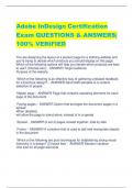 Adobe InDesign Certification  Exam QUESTIONS & ANSWERS| 100% VERIFIED