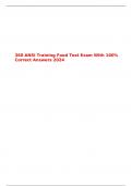 360 ANSI Training Food Test Exam With 100% Correct Answers 2024