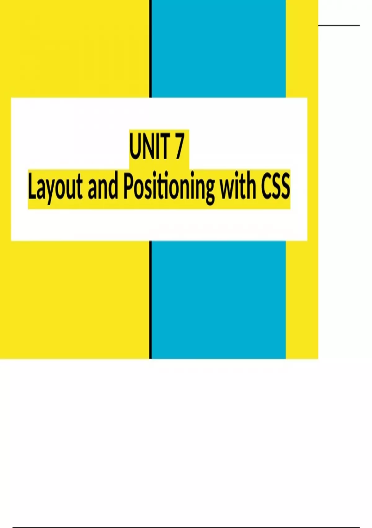Layout and positioning with css theory - Stuvia US
