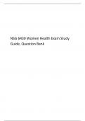 NSG 6430 Women Health Exam Study Guide, Question Bank, South University