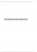 NSG 6430 Week 10 Knowledge Check, Question Bank, South University