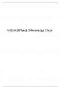 NSG 6430 Week 3 Knowledge Check, Question Answers, South University