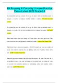 PA Property & Casualty License Practice Exam Latest 2022 Graded A