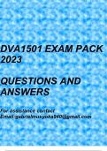 Introduction to Development Studies(DVA1501 Exam pack 2023)