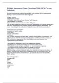 Holistic Assessment Exam Questions With 100&percnt; Correct Solutions&period;