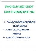 BRAND NEW RN 2023 HESI EXIT EXAM &lpar;13 VERSIONS&rpar; WITH NGN