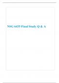 NSG6435 Final Exam/ NSG 6435 Final Exam Peds final (2 Versions), NSG 6435 QUESTION BANK, South University