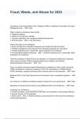 Fraud&comma; Waste&comma; and Abuse for 2023 Questions And Answers 