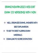 BRAND NEW RN 2023 HESI EXIT EXAM (13 VERSIONS) WITH NGN