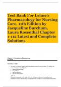 Test Bank For Lehne's Pharmacology for Nursing Care, 11th Edition by Jacqueline Burchum, Laura Rosenthal Chapter 1-112 Latest and Complete Solutions