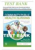 Test Bank - Community/Public Health Nursing, 8th Edition (Nies, 2024), Chapter 1-34 | All Chapters