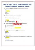 APEA 3P FINAL ACTUAL EXAM QUESTIONS AND CORRECT ANSWERS GRADED A+ 2023/24