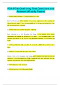 PGA PGM Qualifying Test Questions and Answers Already Passed