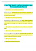 PGA PGM Qualifying Test Questions and Answers Already Passed
