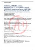NUR 2392 &sol; NUR2392 Exam 2&colon; Multidimensional Care II &sol; MDC 2 Exam 1 NCLEX Style Study Guide &lpar;Latest 2023&sol;2024&rpar; Rasmussen&vert; Practice Questions Flashcards