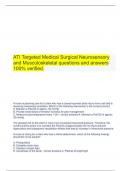 ATI Targeted Medical Surgical Neurosensory and Musculoskeletal questions and answers 100% verified